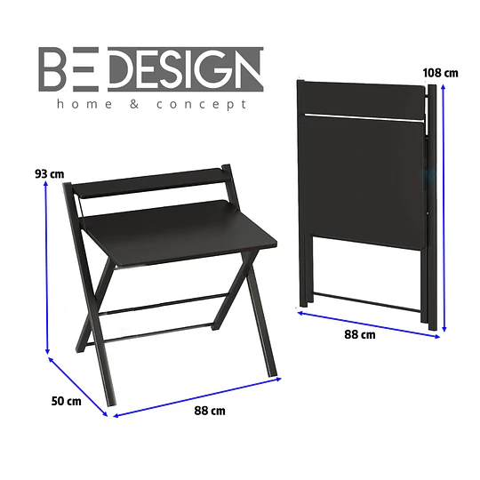 Escritorio Plegable Home Office Negro 