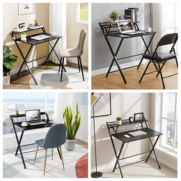 Escritorio Plegable Home Office Negro Be Design Sin Armado