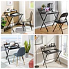 Escritorio Plegable Home Office Negro 