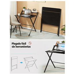 Escritorio Plegable Home Office Negro Be Design Sin Armado