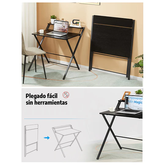 Escritorio Plegable Home Office Negro 