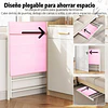 Escritorio Plegable Home Office Rosado 