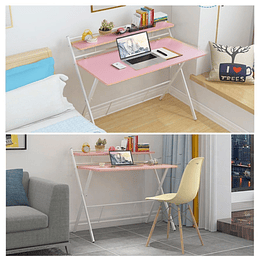 Escritorio Plegable Home Office Rosado Be Design Sin Armado
