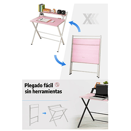 Escritorio Plegable Home Office Rosado Be Design Sin Armado