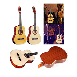 Guitarra Acústica Clásica Kidscool 39” Blanca Ideal Principiantes y Niños Funda
