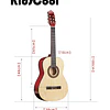 Guitarra Acústica Clásica Kidscool 39” Blanca Ideal Principiantes y Niños Funda