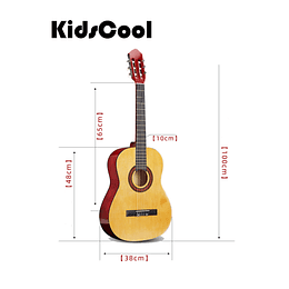 Guitarra Acústica Clásica Kidscool 39” Café Ideal Principiantes y Niños Funda