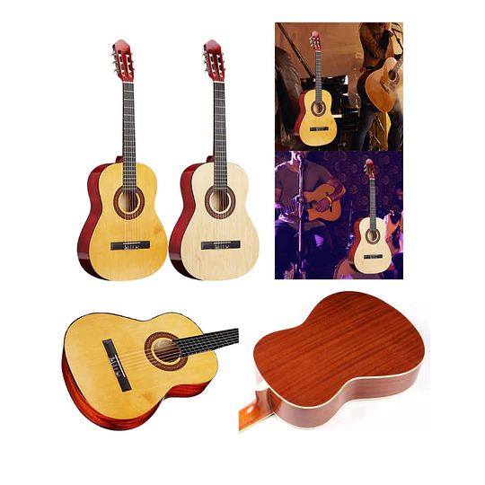 Guitarra Acústica Clásica Kidscool 39” Café Ideal Principiantes y Niños Funda