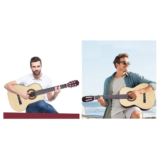 Guitarra Acústica Clásica Kidscool 39” Café Ideal Principiantes y Niños Funda