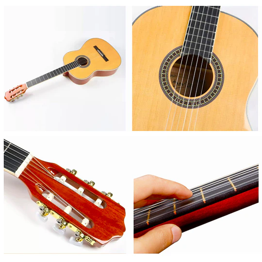 Guitarra Acústica Clásica Kidscool 39” Café Ideal Principiantes y Niños Funda