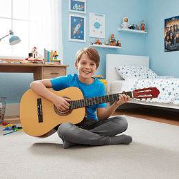 Guitarra Acústica Clásica Kidscool 39” Café Ideal Principiantes y Niños Funda