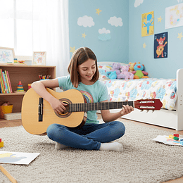 Guitarra Acústica Clásica Kidscool 39” Café Ideal Principiantes y Niños Funda