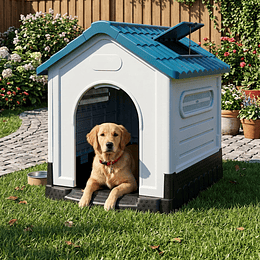 Casa para Perros Razas Pequeñas a Medianas Petscool Plástico Resistente con Ventilación 