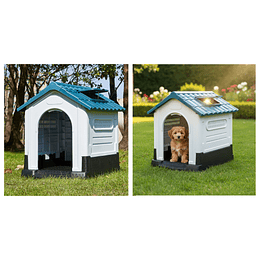 Casa para Perros Razas Pequeñas a Medianas Petscool Plástico Resistente con Ventilación 