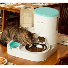 Alimentador Automático de Mascotas 2 en 1 Petscool, Dispensador de Agua Comida