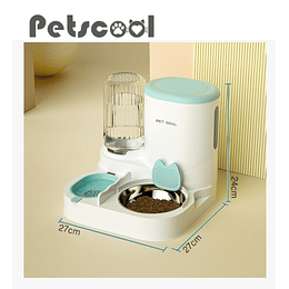 Alimentador Automático de Mascotas 2 en 1 Petscool, Dispensador de Agua Comida