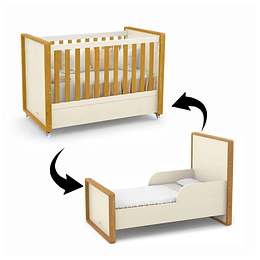 Cuna Tutto 2 Funciones Beige Caramelo
