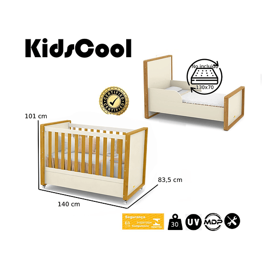 Retiro Express - Cuna Tutto 2 Funciones Beige Caramelo