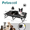 Cama Elevada para Perro PetsCool Talla M Plegable 30 KG Negra 