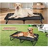 Cama Elevada para Perro PetsCool Talla M Plegable 30 KG Negra 