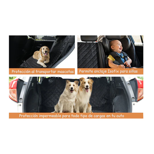 Funda Cubre Asiento Auto/SUV/Camioneta PetsCool Impermeable Negro