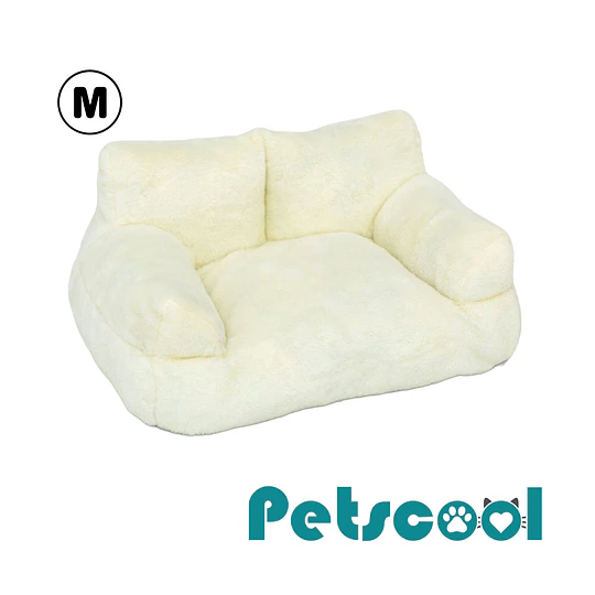 Cama Sofá Relajante Mascotas PetsCool M Beige Lavable y Ortopédica 