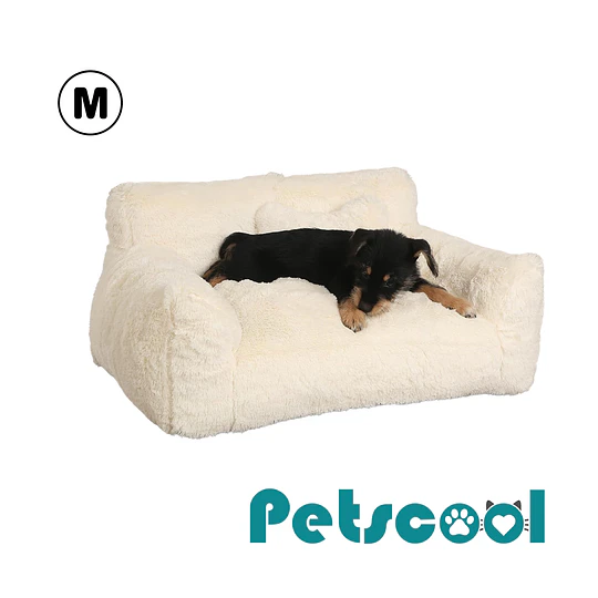 Cama Sofá Relajante Mascotas PetsCool M Beige Lavable y Ortopédica 