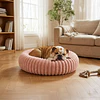 Cama Nido Donut Mascotas L PetsCool Rosa 70 cm Antiansiedad Multimascota