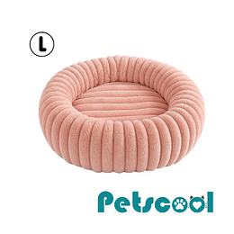 Cama Nido Donut Mascotas L PetsCool Rosa 70 cm Antiansiedad Multimascota