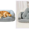 Cama Sofá para Perros medianos PetsCool M 70x55 cm Gris Lavable y Ortopédica