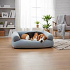Cama Sofá para Perros medianos PetsCool M 70x55 cm Gris Lavable y Ortopédica