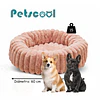 Cama Nido Donut Mascotas M PetsCool Rosa 60 cm Antiansiedad Perro Gato
