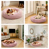 Cama Nido Donut Mascotas M PetsCool Rosa 60 cm Antiansiedad Perro Gato