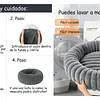 Cama Nido Donut Mascotas M PetsCool Gris 60 cm Antiansiedad Perro Gato