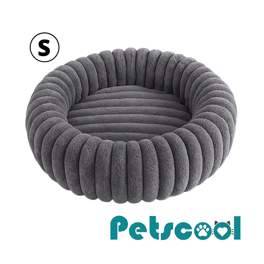  Cama Nido Donut Mascotas S PetsCool Gris 50 cm Antiansiedad Perro Gato