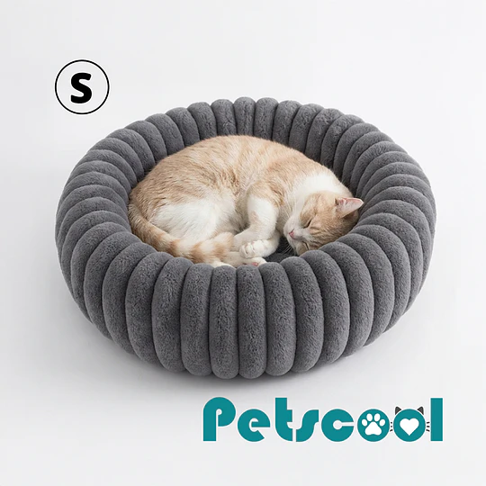  Cama Nido Donut Mascotas S PetsCool Gris 50 cm Antiansiedad Perro Gato