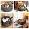  Cama Nido Donut Mascotas S PetsCool Gris 50 cm Antiansiedad Perro Gato