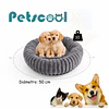  Cama Nido Donut Mascotas S PetsCool Gris 50 cm Antiansiedad Perro Gato