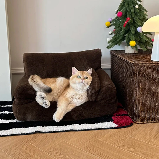 Cama Sofá Antiestrés Perro Gato M Cafe Lavable PetsCool 