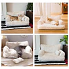 Cama Sofá Antiestrés Perro Gato M Beige Lavable PetsCool 
