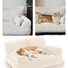 Cama Sofá Antiestrés Perro Gato M Beige Lavable PetsCool 