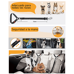 Cinturón de Seguridad Perro Multi Tamaño Petscool Elástico Reflectante 4 en 1