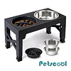 Comedero Elevado Ajustable PetsCool 5 Alturas Plato Anti-voracidad                                                       
