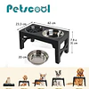 Comedero Elevado Ajustable PetsCool 5 Alturas Plato Anti-voracidad                                                       