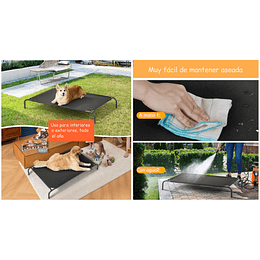 Cama Elevada Perros Grandes PetsCool Talla L Soporta 40kg