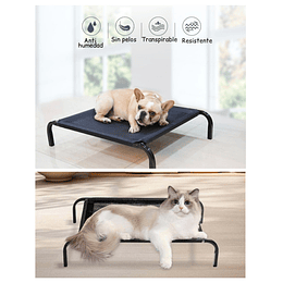 Cama Elevada Mascotas PetsCool Talla S 68x55 cm Soporta Perro Gato 15kg
