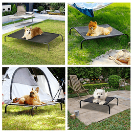 Cama Elevada Mascotas PetsCool Talla S 68x55 cm Soporta Perro Gato 15kg
