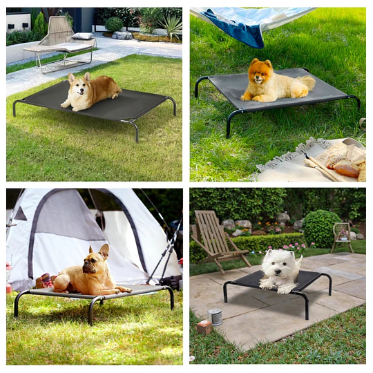 Cama Elevada Mascotas PetsCool Talla S 68x55 cm Soporta Perro Gato 15kg