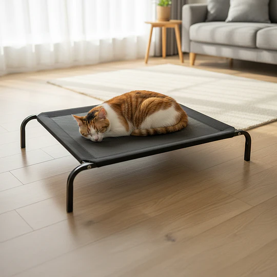 Cama Elevada Mascotas PetsCool Talla S 68x55 cm Soporta Perro Gato 15kg