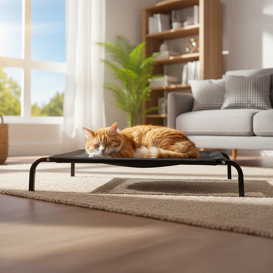 Cama Elevada Mascotas PetsCool Talla S 68x55 cm Soporta Perro Gato 15kg